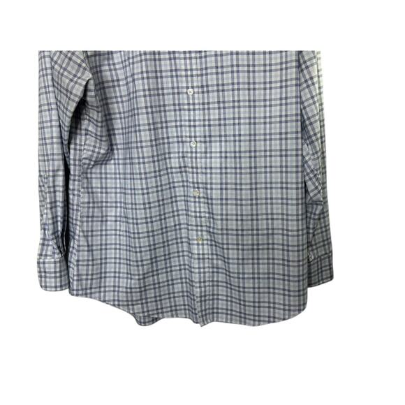 Tommy Hilfiger Athletic Fit Blue Plaid Long Sleeve Button-Down Shirt Mens Large - Picture 3 of 6